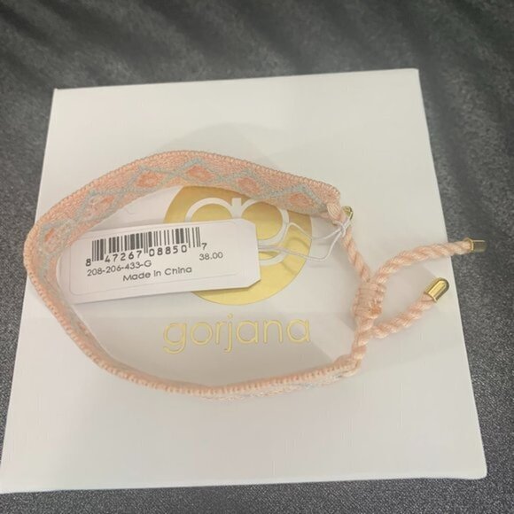 Gorjana Pink Mix Woven Locals Only Slider Bracelet - Picture 5 of 6